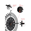 Muyika 41x41cm Metal Modern Wall Clock - Silent Sweep Mechanism, Modern Home Decor