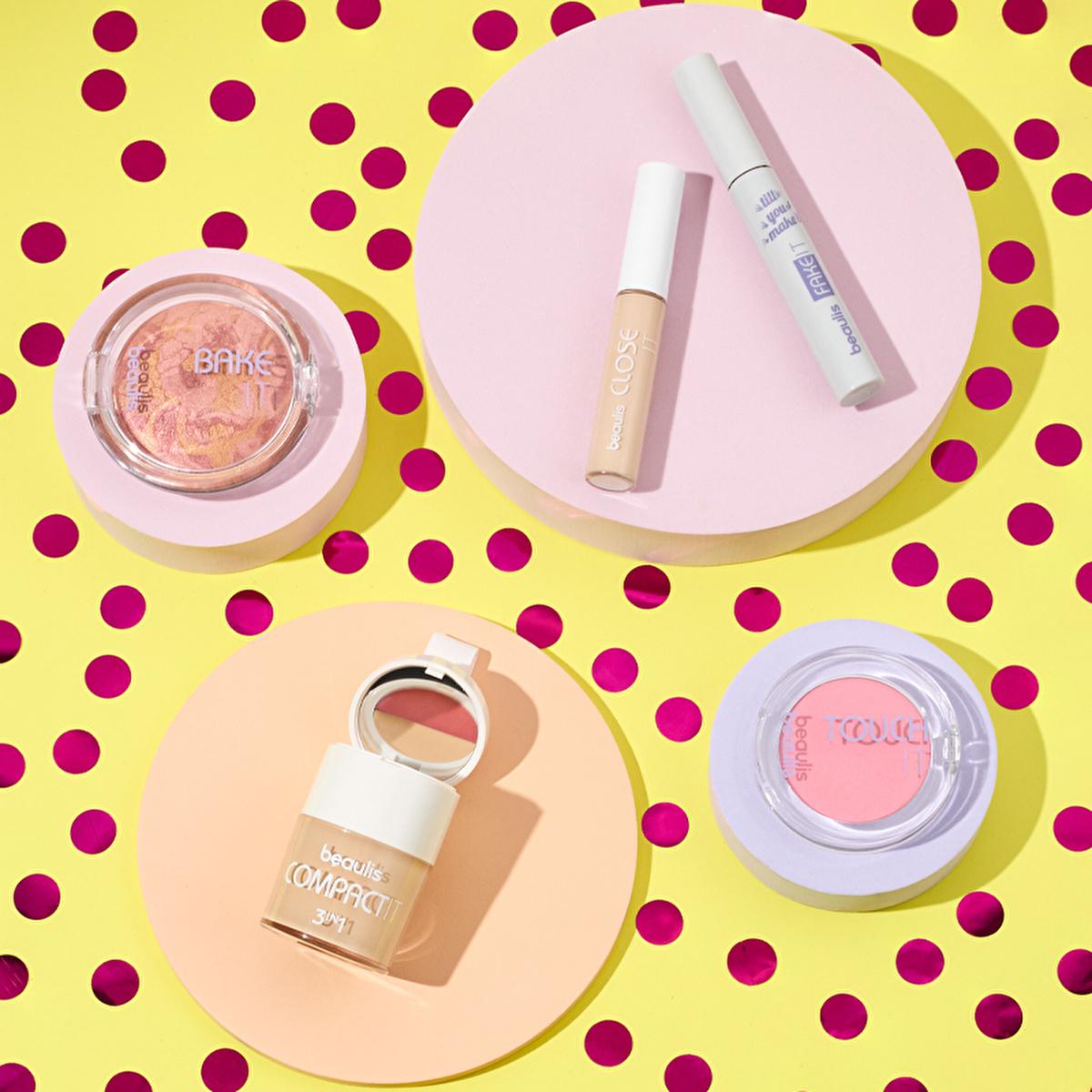 Beaulis 3-in-1 Compact Makeup - Foundation, Blush, Concealer for Natural Look