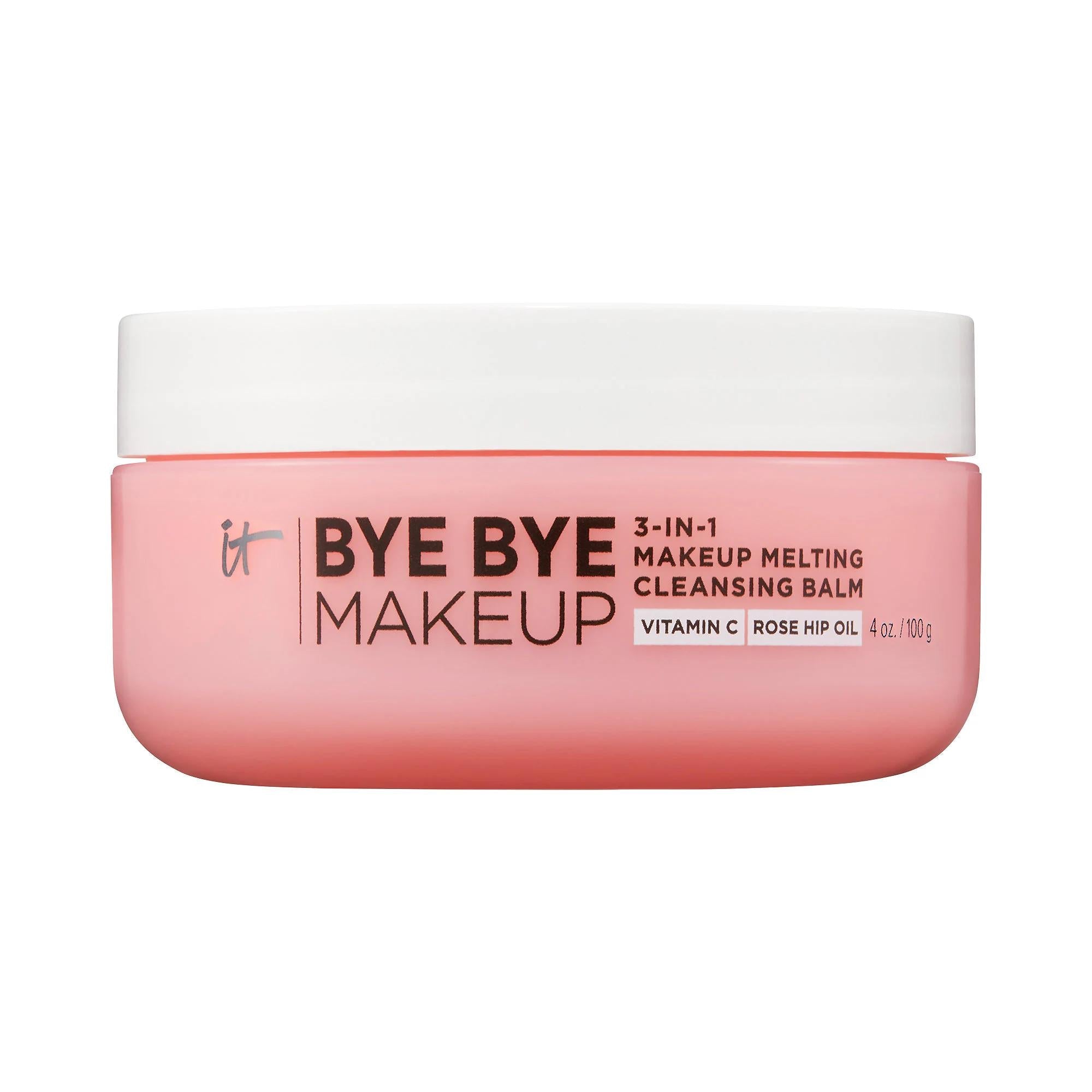 Bye Bye Makeup: 3-in-1 Makeup Melting Cleansing Balm - Vitamin C, Ceramide, Rosehip Oil - Gentle Sunscreen & Waterproof Makeup Remover for Radiant, Hydrated Skin