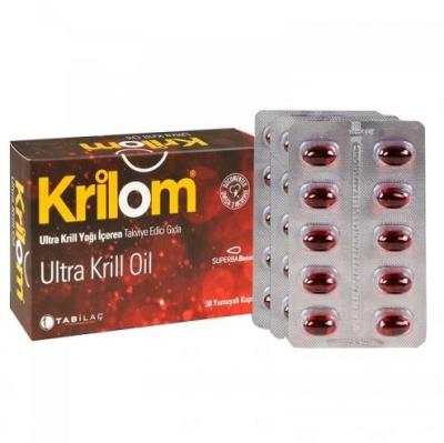 Krilom Ultra Krill Oil: Boost Heart & Brain Health with Omega-3 Supplement - 30 Softgels