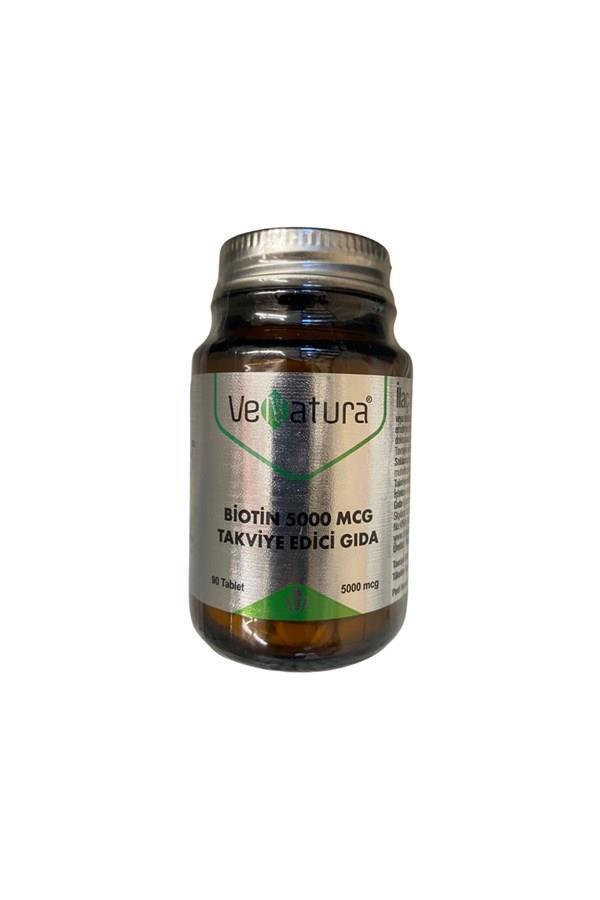 VeNatura Biotin 5000 mcg 90 Tablets - Supports Hair, Skin & Nail Health