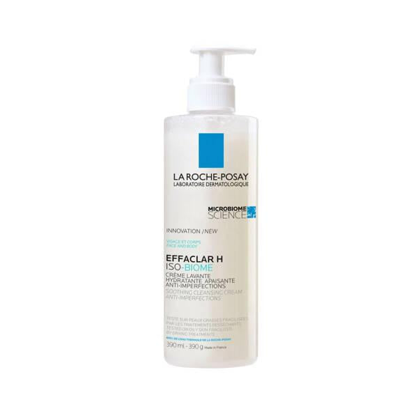 La Roche-Posay Effaclar H ISO-Biome Gentle Facial Cleanser: Hydrating Face & Body Wash for Acne-Prone, Sensitive Skin - Non-Comedogenic, Niacinamide Enriched