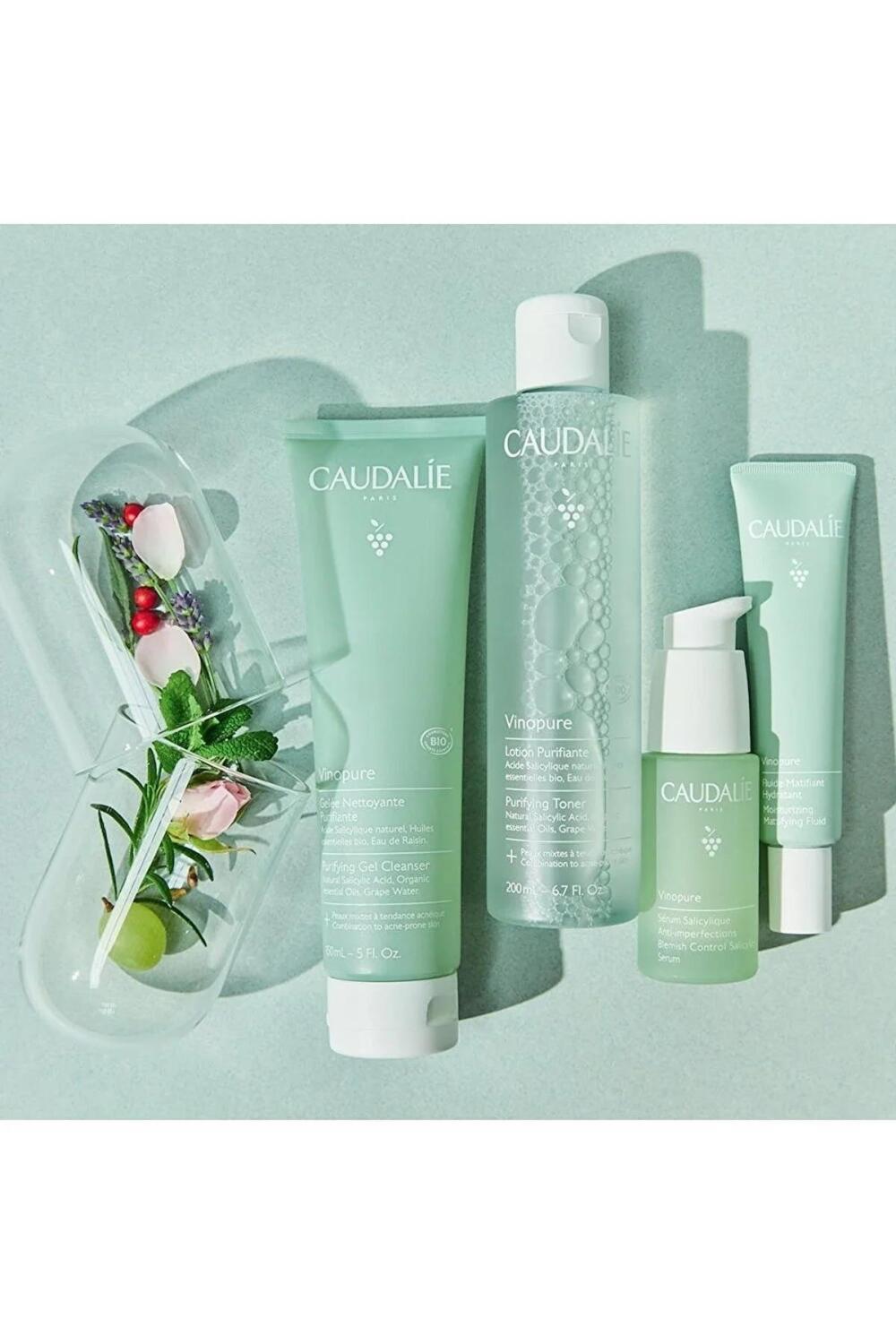 Caudalie Vinopure Purifying Toner 400ml - Natural Skincare for Oily Skin, Salicylic Acid Toner