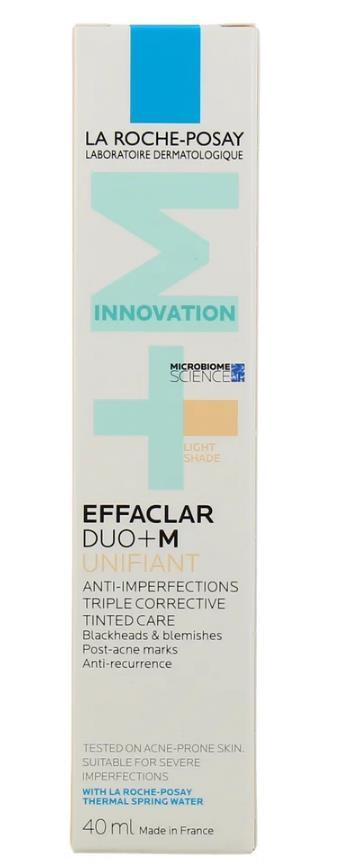 La Roche-Posay Effaclar Duo+M Unifiant Light: Acne Treatment Cream for Sensitive Skin, Reduces Blemishes & Even Skin Tone - 40ml