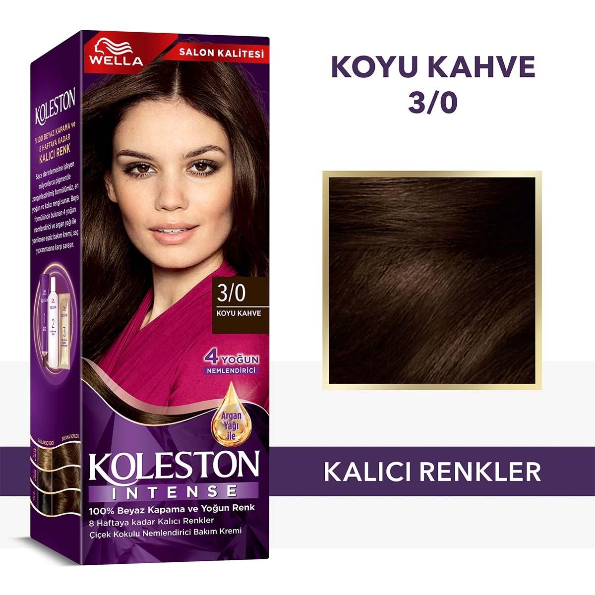 Wella Koleston Intense Permanent Hair Color Dye with Argan Oil - 100% Grey Coverage, Long-Lasting Hair Color