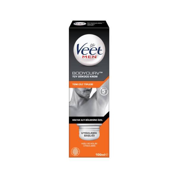 Veet Men Bodycurb Hair Removal Cream for Men - 3.38 fl oz, Underarm Hair Removal for Sensitive Skin