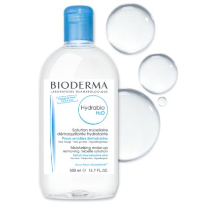Bioderma Hydrabio H2O Micellar Water Cleanser - Gentle, Moisturizing, Dermatologically Tested - 16.91 fl oz