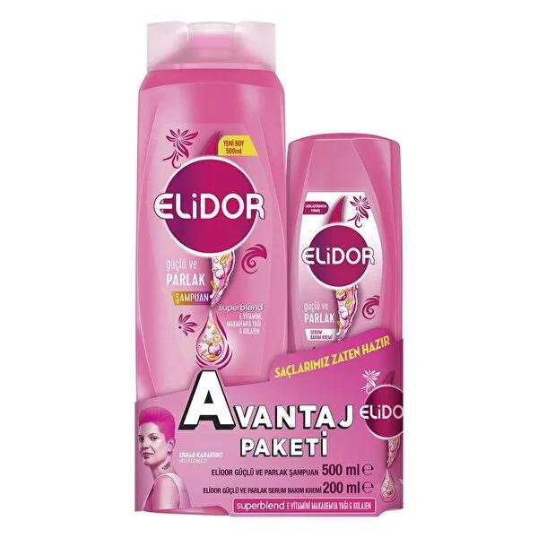Elidor Hair Care Set - Strengthening Shampoo and Conditioner for Stronger, Shinier Hair