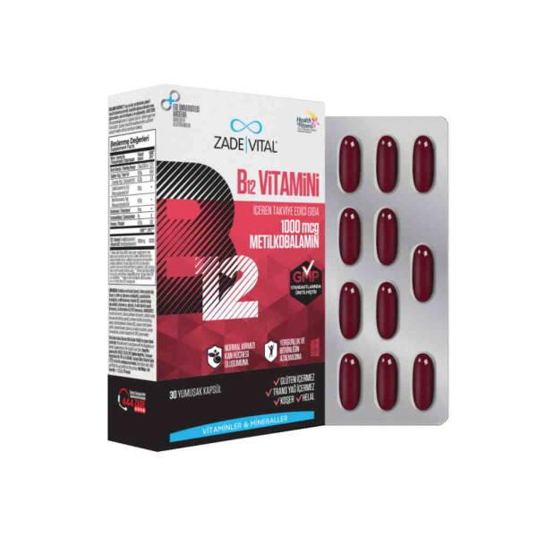 Zade Vital Vitamin B12 - Essential Support | 30 Capsules