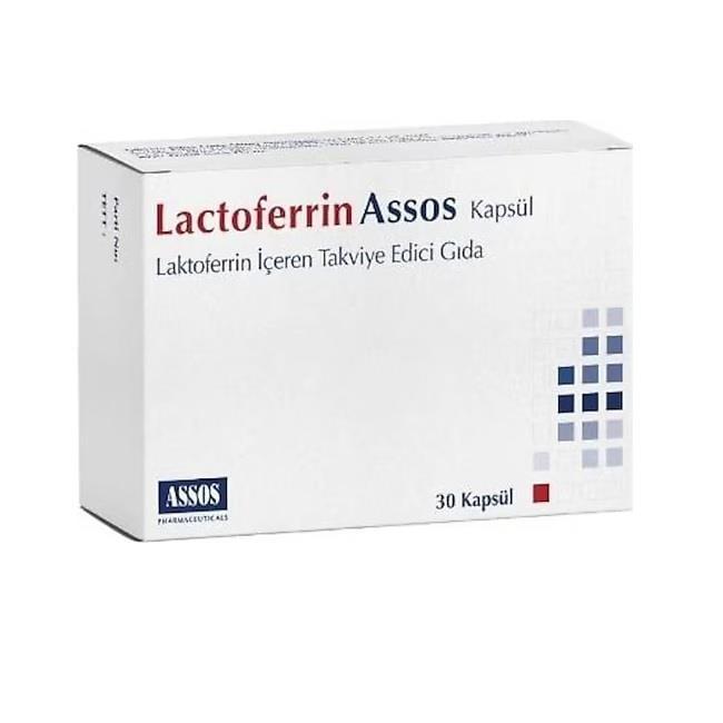 Assos Lactoferrin Supplement - 200mg per Capsule, 30 Capsules - Immune System Support & Overall Wellness