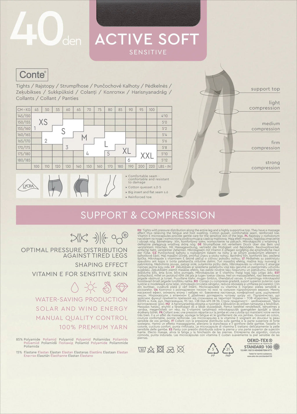 TheRanok.com Tights Conte Active Soft 40 Den - Shaping Support with Vitamin E — in-use photo