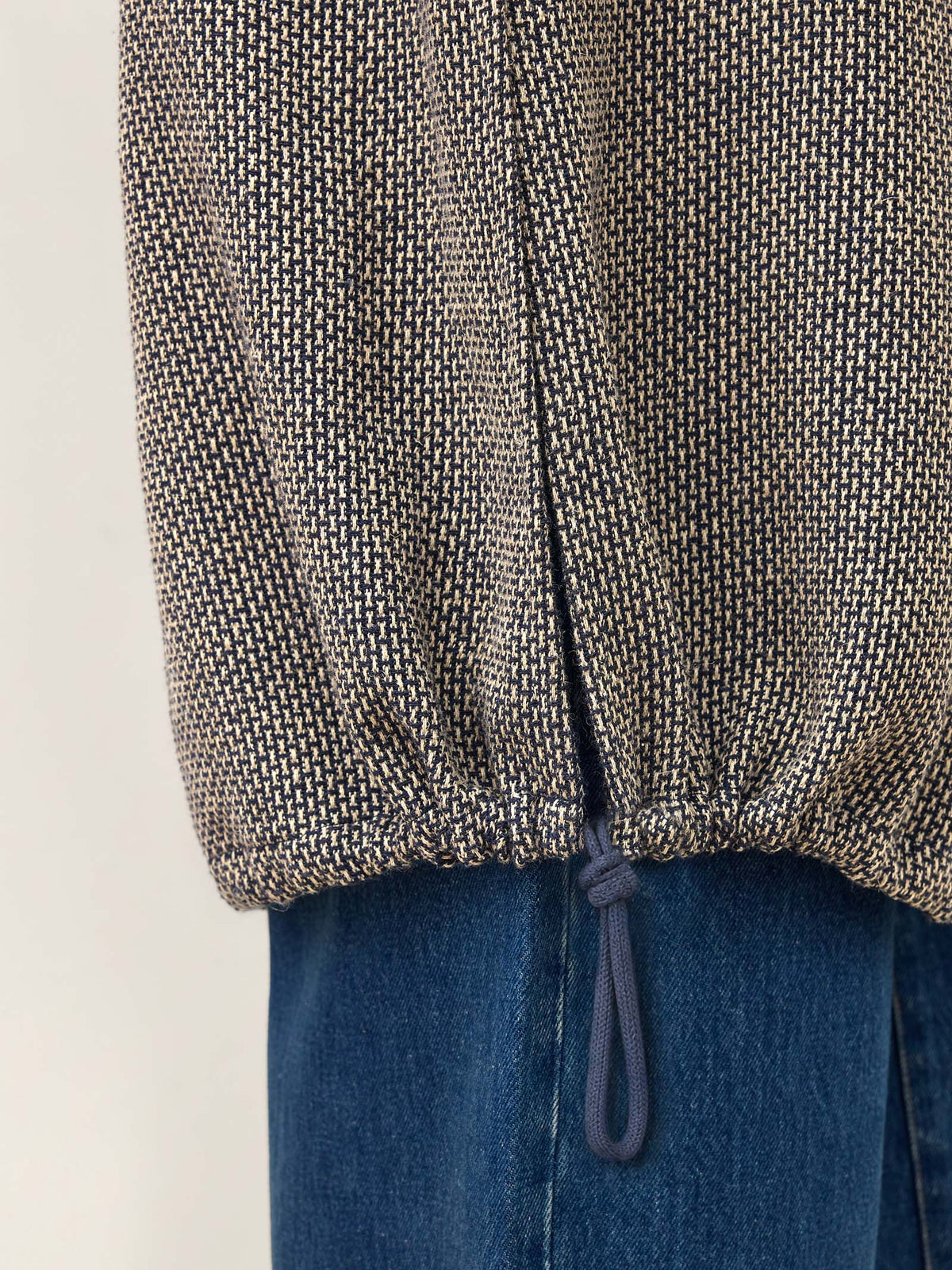Linen Yarn Dyed Check Belted Long Coat BELLADONNA