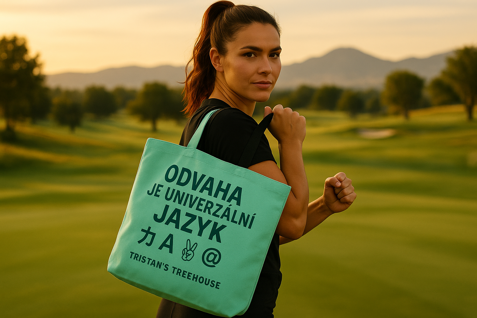 Tristan’s Treehouse Courage is a Universal Language – Tote Bag - ULP Collection — detail close-up