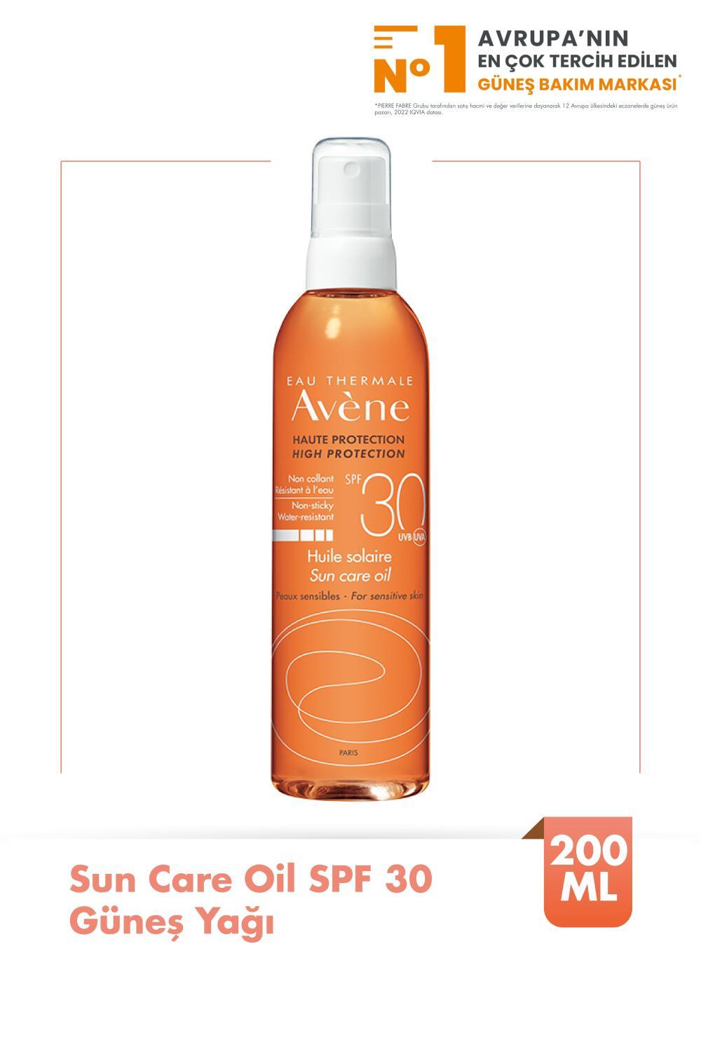 Avene SPF 30+ Sunscreen Oil Spray - Water-Resistant, Non-Greasy Sun Protection for Sensitive Skin