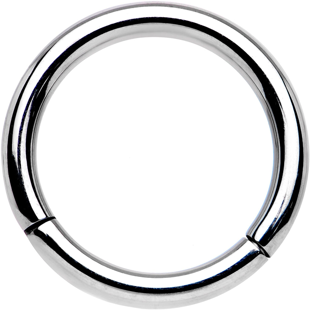 BodyCandy 14G 3/8 Solid G23 Implant Grade Titanium Hinged Segment Ring — main product shot