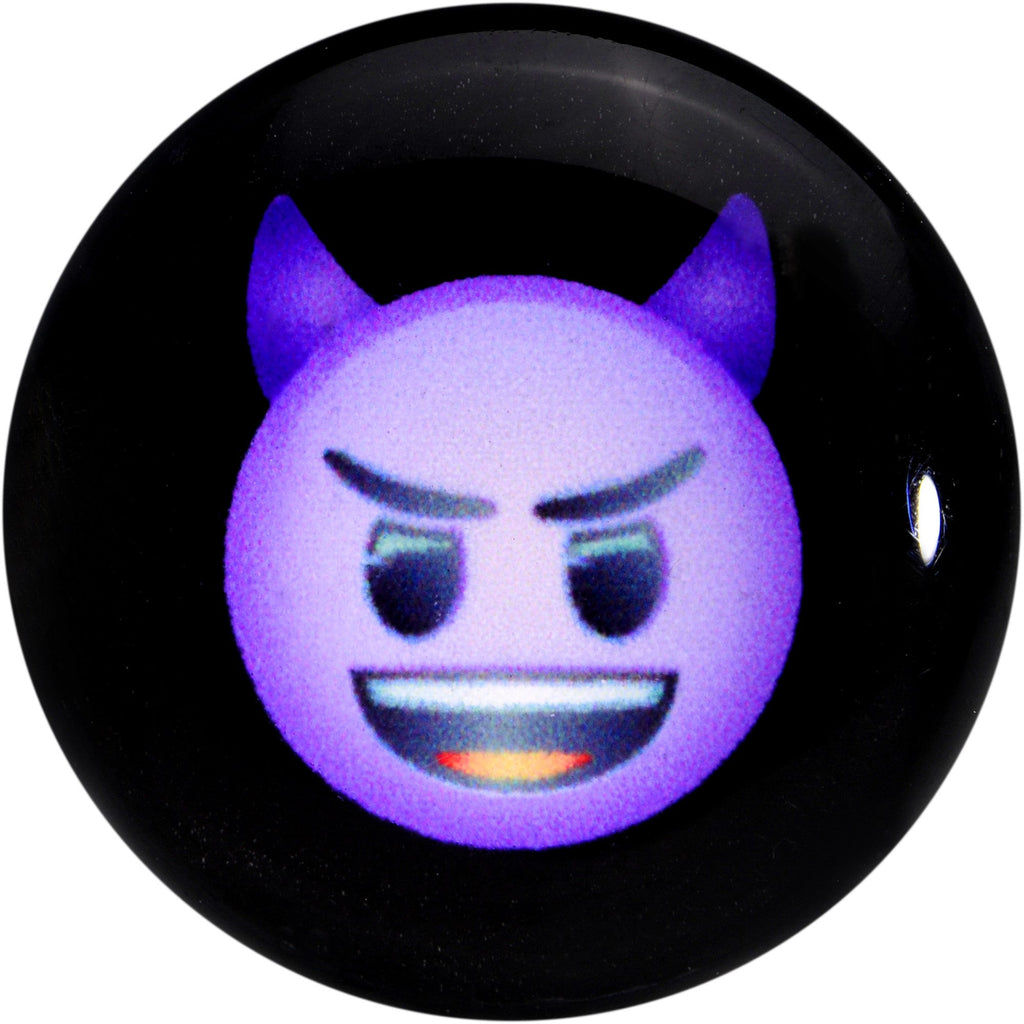 BodyCandy 1/2 Licensed Purple Devil emoji Acrylic Double Flare Plug Set — plug category context