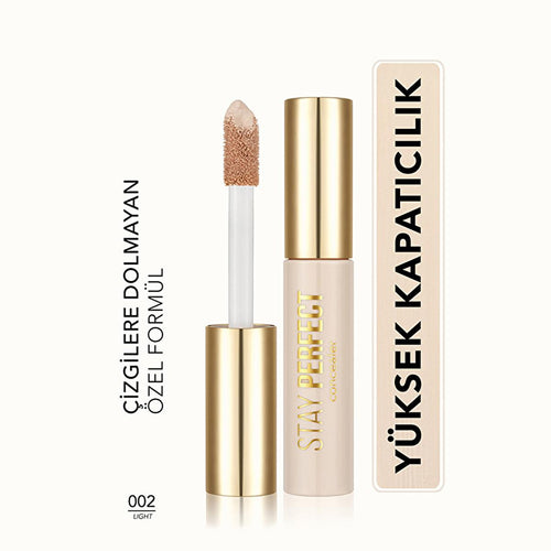Flormar Stay Perfect: High Pigment Concealer - Long Lasting, Natural Finish, Full Coverage - Conceals Dark Circles & Blemishes