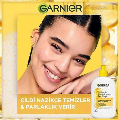 Garnier Vitamin C Brightening Facial Cleanser - 8.45 fl oz, Vegan & Sulfate-Free, Moisturizing & Brightening for Dull Skin
