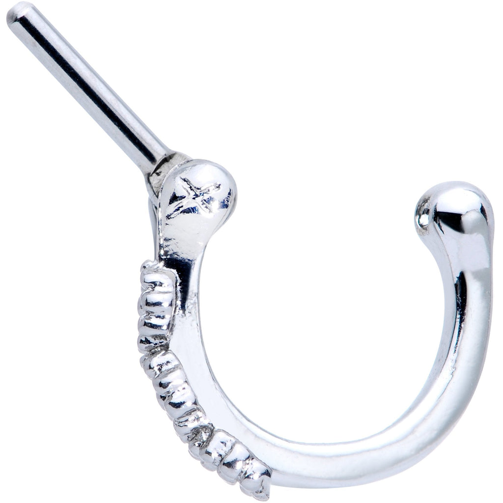BodyCandy 16G 1/4 Daisy Chain Flower Hinged Cartilage Clicker — lifestyle context