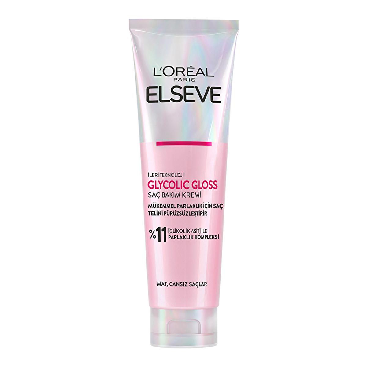 Loreal Paris Elseve Glycolic Gloss Hair Care Cream - Smooth, Shiny Hair, Glycolic Acid Enriched Formula