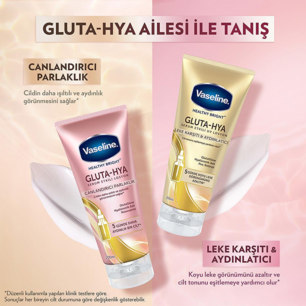 Vaseline Gluta-Hya Serum Burst Revitalizing Body Lotion - Moisturizing Body Lotion with Hyaluronic Acid & GlutaGlow Technology
