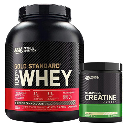 Optimum Gold Standard Whey Protein 2273 Gr + Micronized Creatine 317 Gr Combination