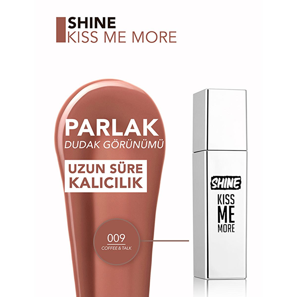 Flormar Shine Kiss Me More Liquid Lipstick - Long-Lasting Hydrating Lip Color with Shiny Finish