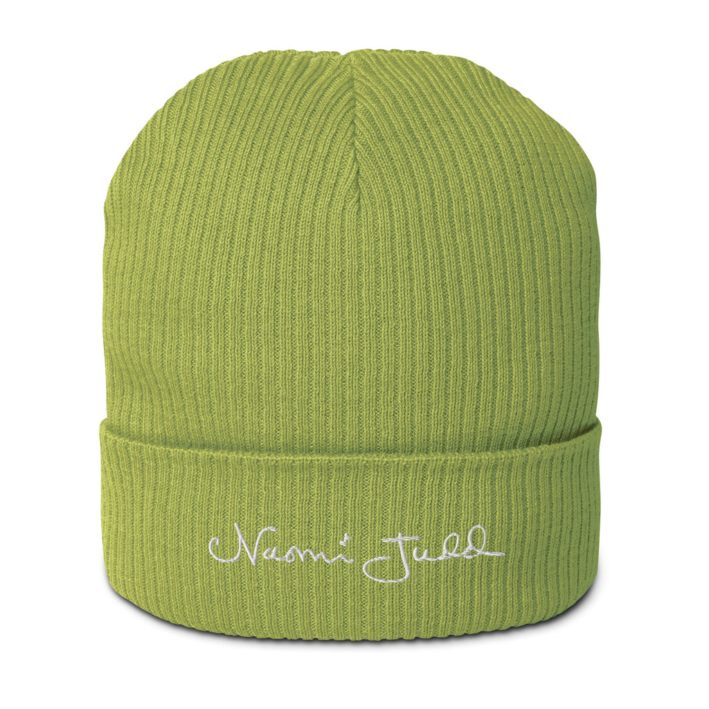 Naomi Judd Legacy Signature Organic Ribbed Beanie — back view