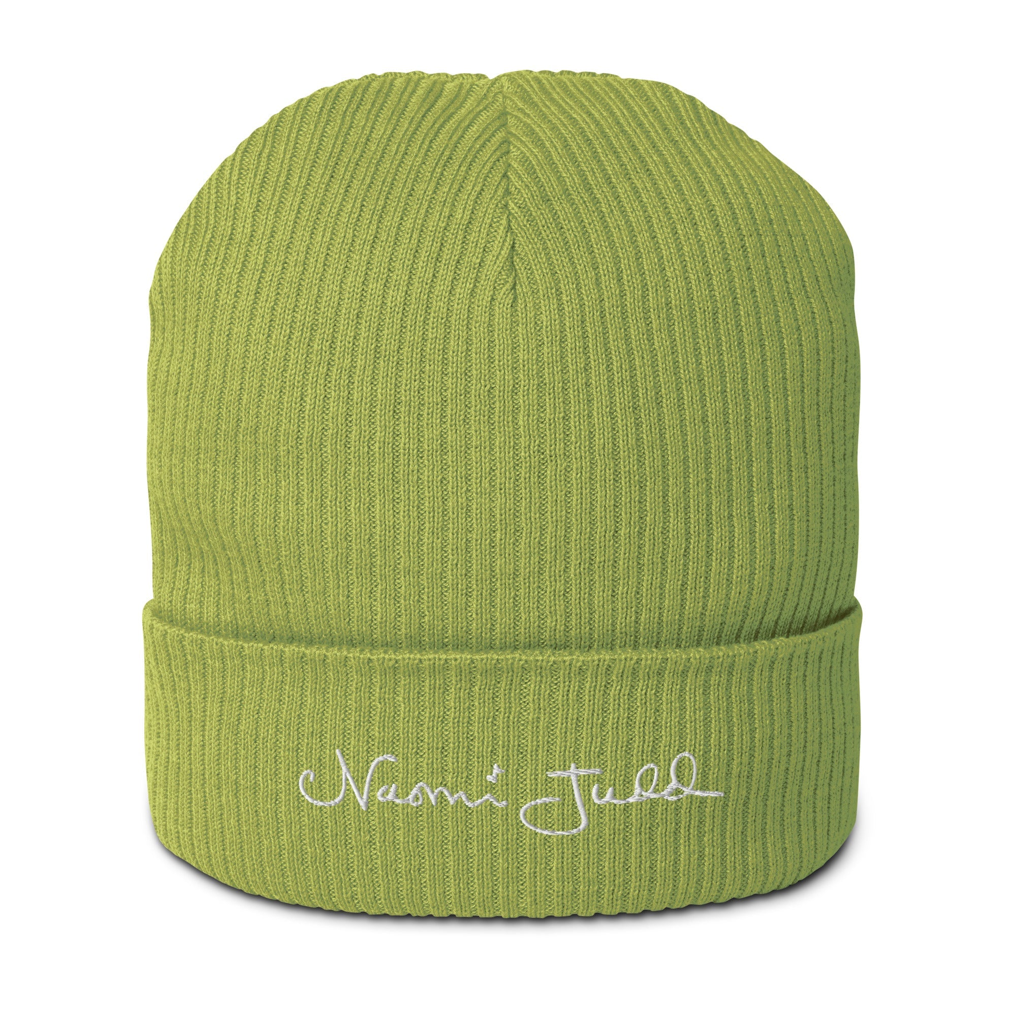 Naomi Judd Legacy Signature Organic Ribbed Beanie — back view