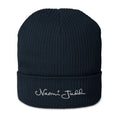Naomi Judd Legacy Signature Organic Ribbed Beanie — detail close-up