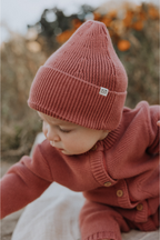 Knit Beanie in Rosewood