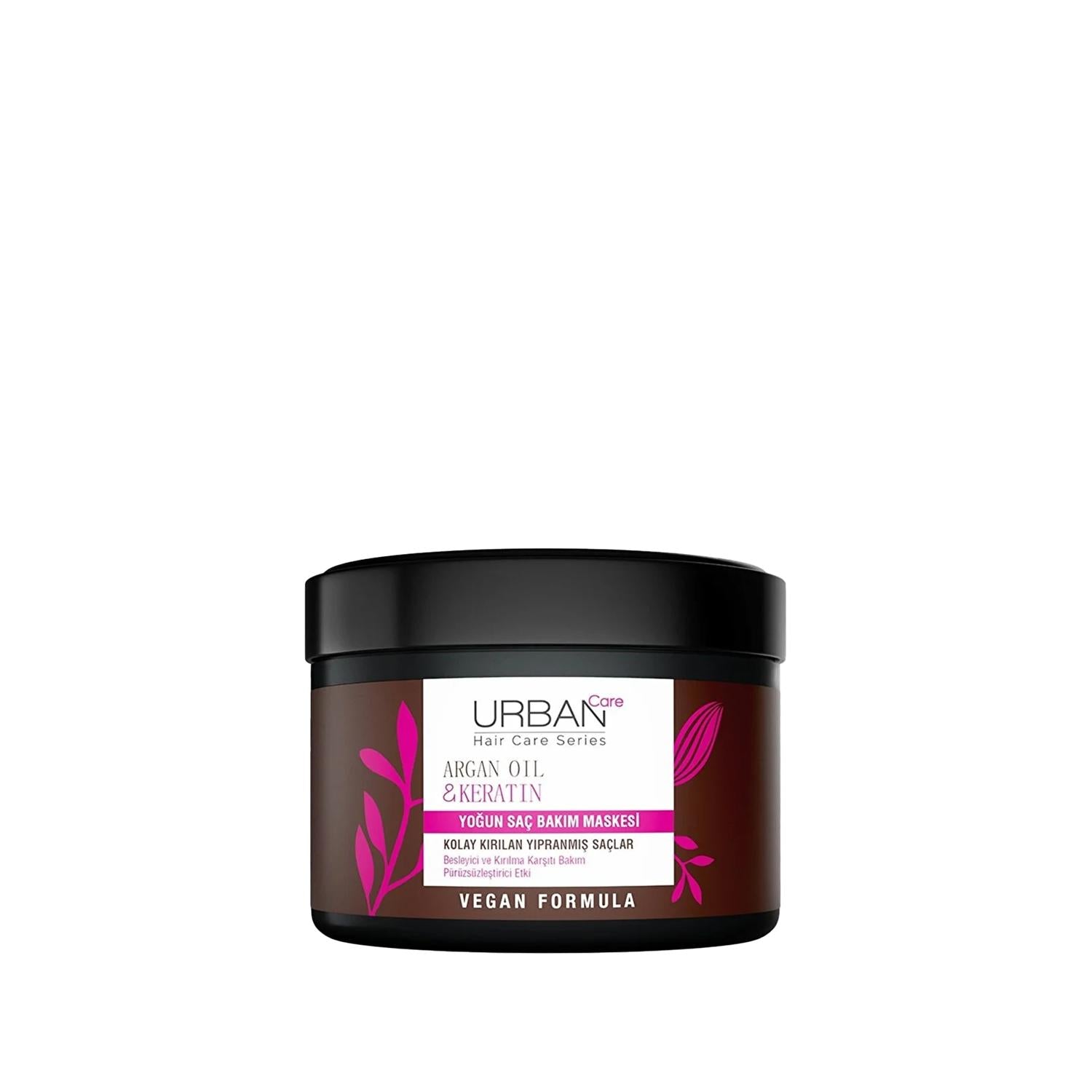 URBAN Care Argan Oil and Keratin Intensive Hair Care Mask for Damaged Hair - 7.78 fl oz