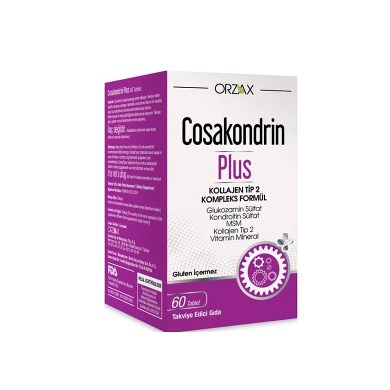Orzax Joint Health Supplement - 60 Tablets with Glucosamine, Chondroitin, MSM & Type II Collagen