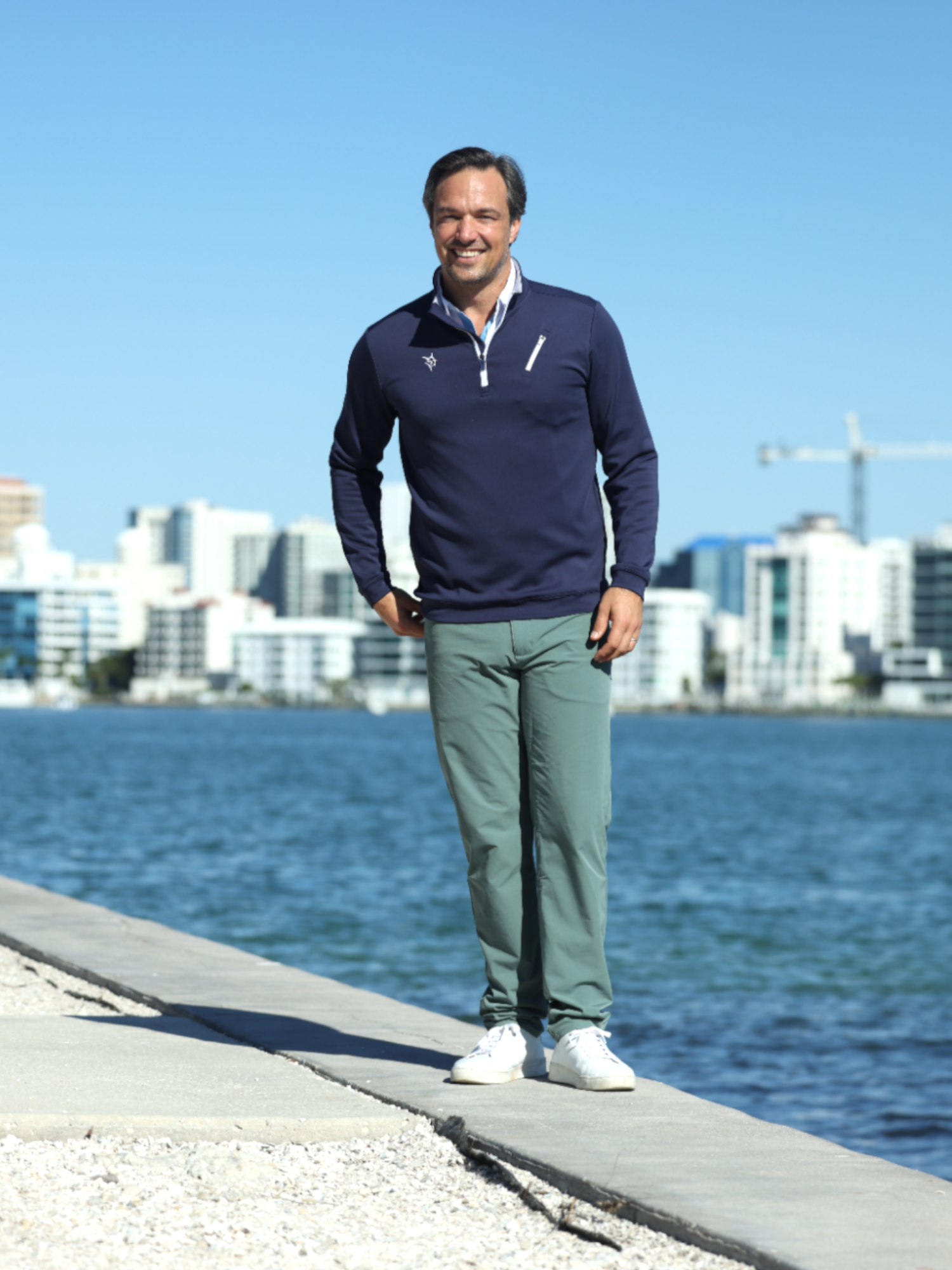 Oceanside Pullover Smooth Stretch – White Water Life, view 4