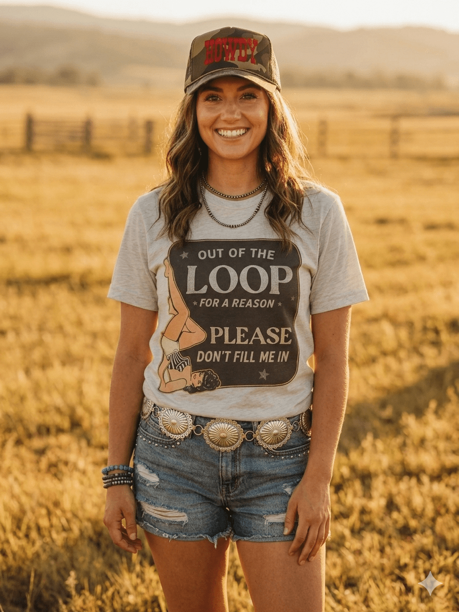 Wild Junkie Out Of The Loop For A Reason Graphic Tee — construction detail
