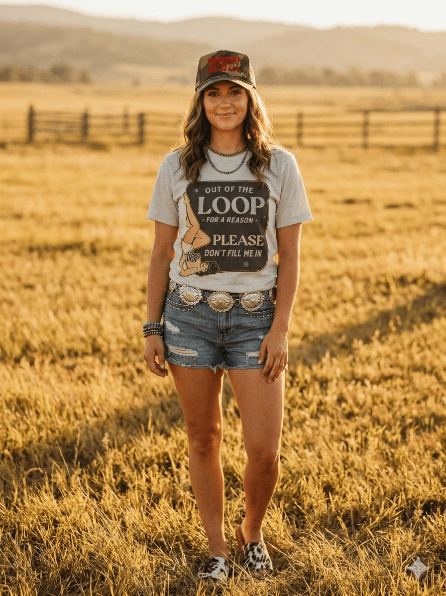 Wild Junkie Out Of The Loop For A Reason Graphic Tee — graphic tees category context
