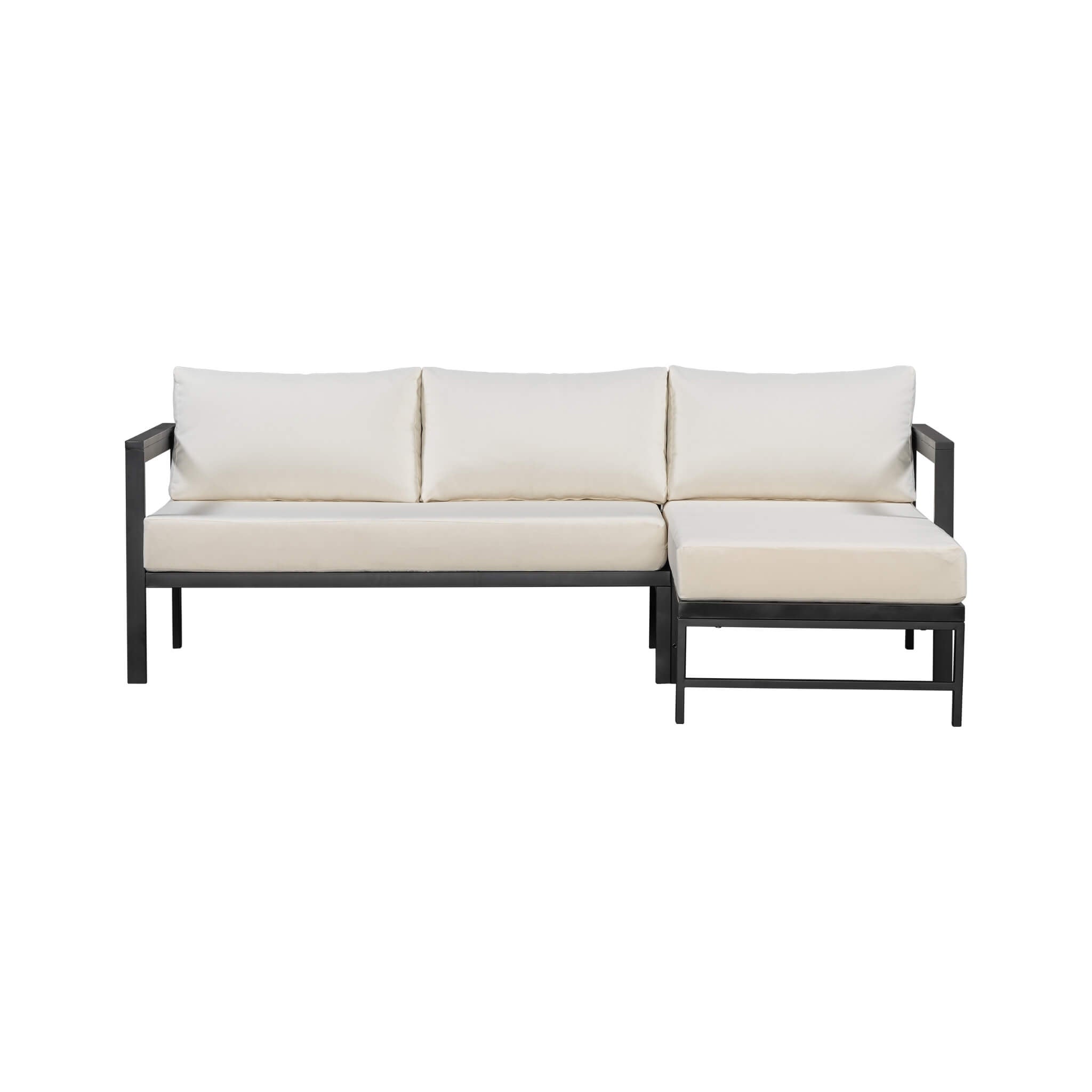 Alora Outdoor 3-Person L-Shaped Patio Sofa With Iron Frame And Thick Cushions [No Coffee Table] (SAK70213) – SAKSBY WHOLESALE
