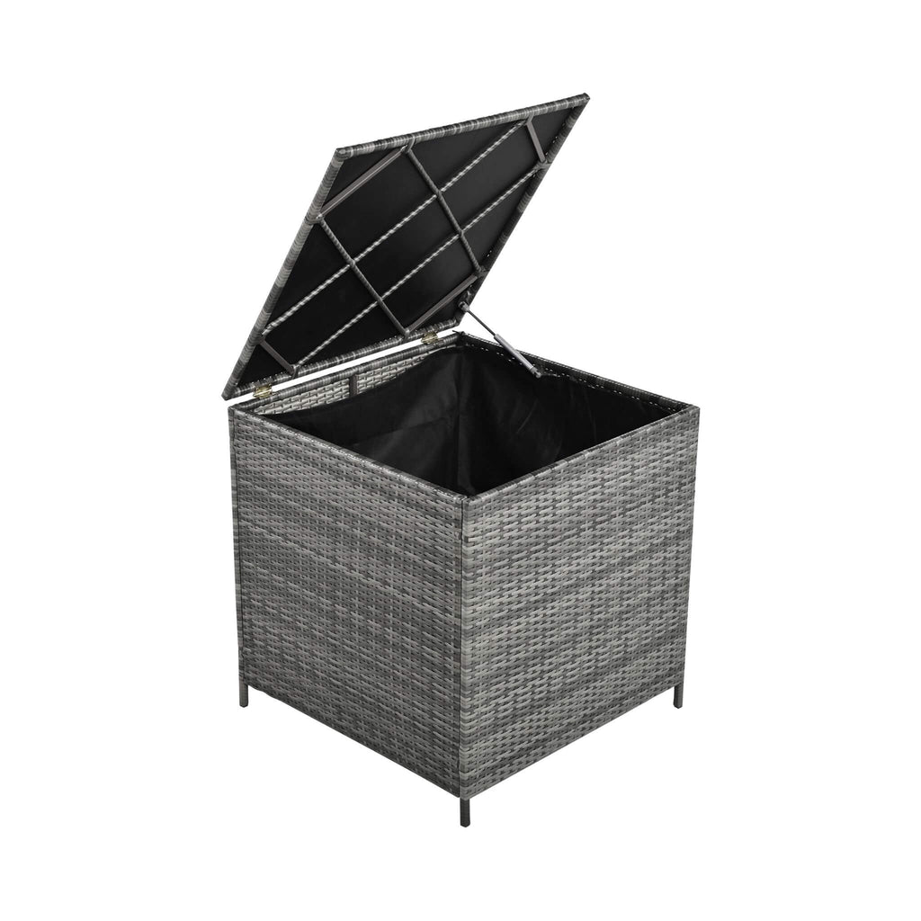 Alora Outdoor 6-Piece All-Weather PE Rattan Sofa Set With Adjustable Seat, Storage Box, Removable Covers, And Tempered Glass 