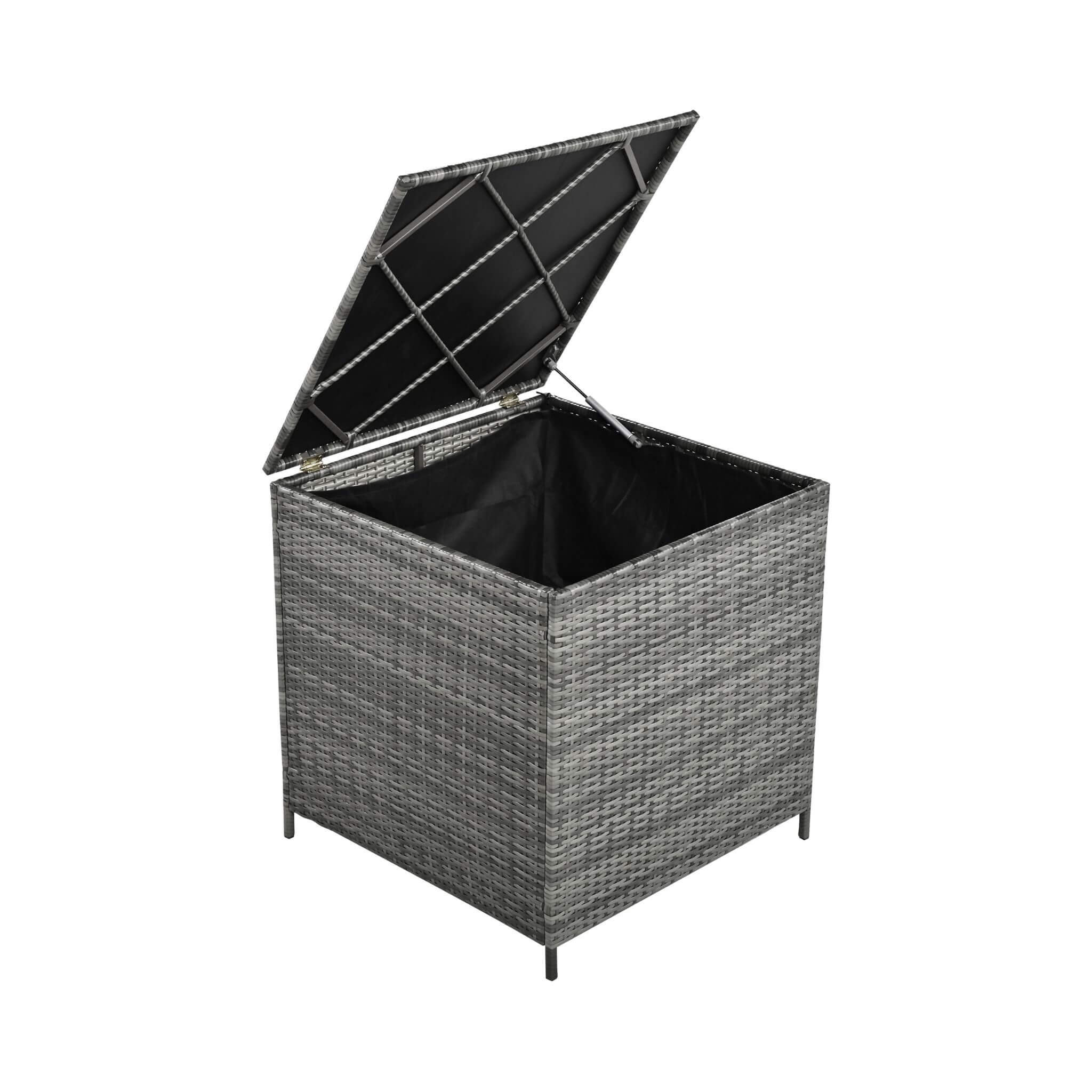 Alora Outdoor 6-Piece All-Weather PE Rattan Sofa Set With Adjustable Seat, Storage Box, Removable Covers, And Tempered Glass 