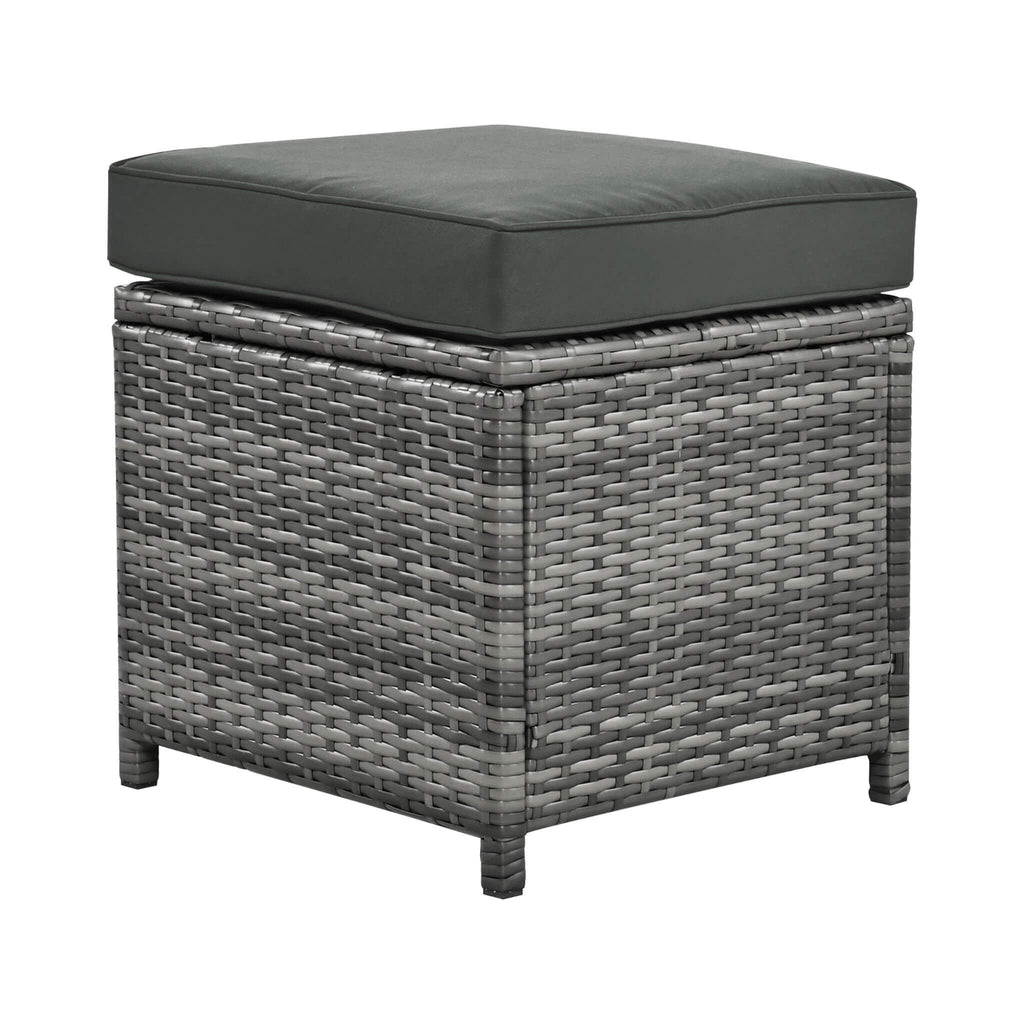 Alora Outdoor 6-Piece All-Weather PE Rattan Sofa Set With Adjustable Seat, Storage Box, Removable Covers, And Tempered Glass 