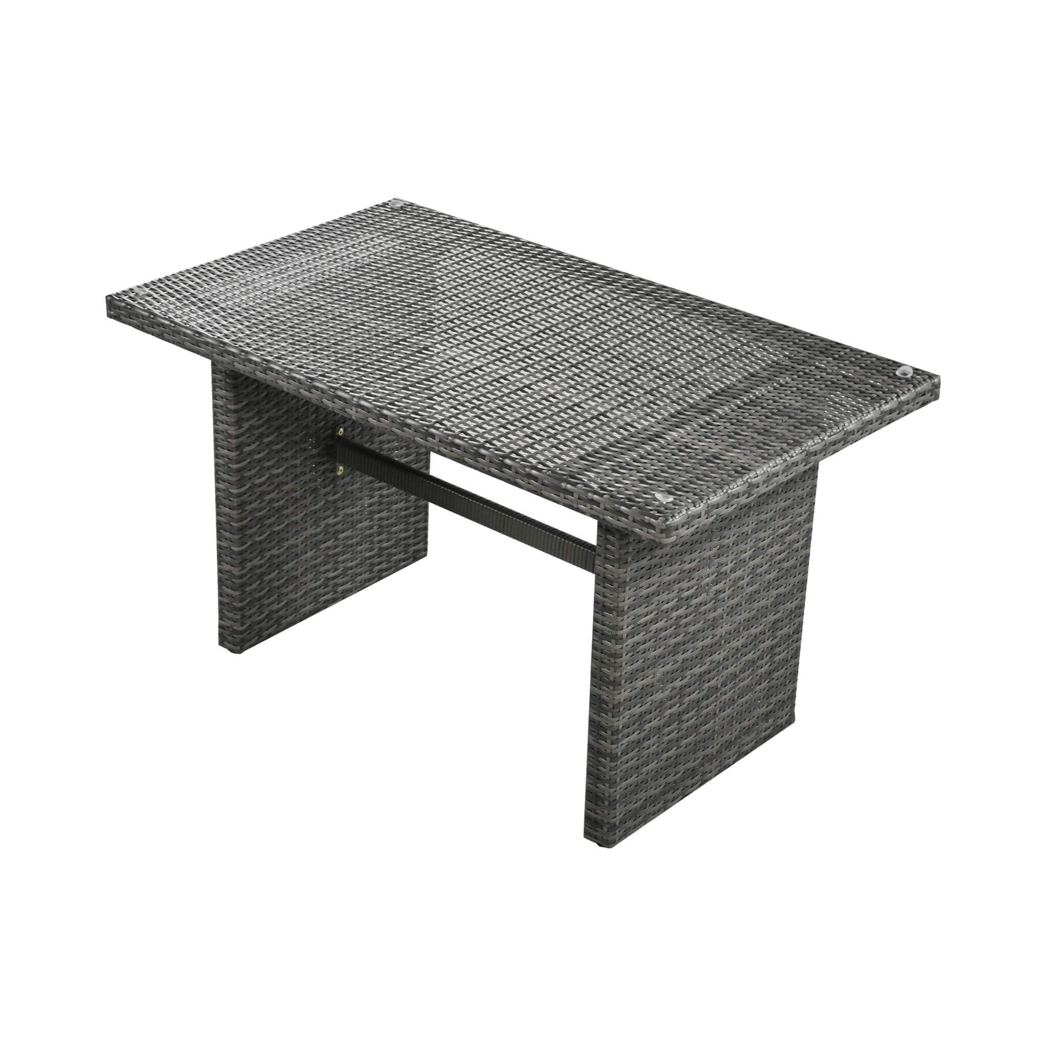 Alora Outdoor 6-Piece All-Weather PE Rattan Sofa Set With Adjustable Seat, Storage Box, Removable Covers, And Tempered Glass 