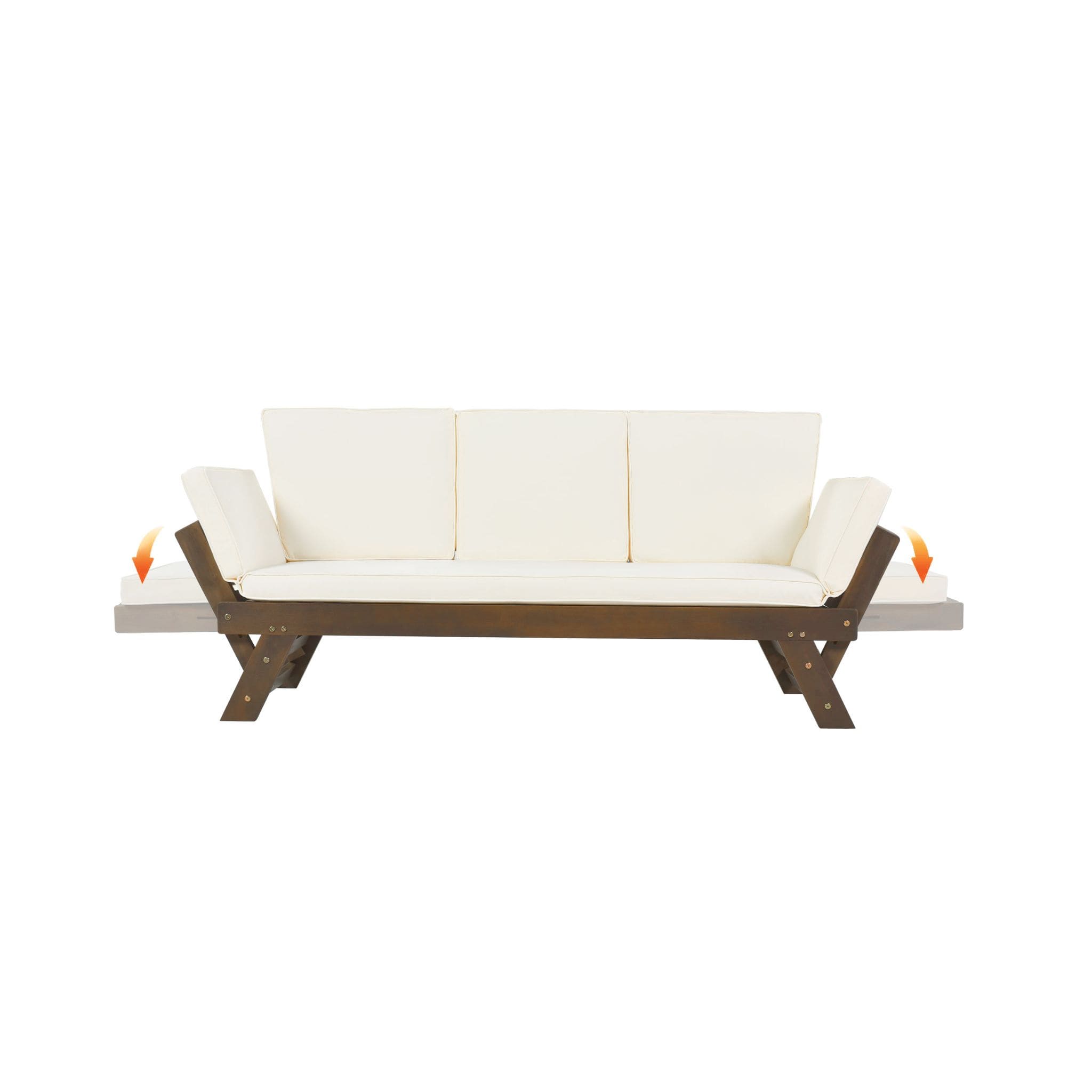 Alora Outdoor Adjustable Wooden Patio Daybed Sofa With Cushions (SAK41345) – SAKSBY WHOLESALE, view 7