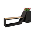 4FT Outdoor Commercial All-Weather Metal Bench With Planter Box [Made-To-Order] (SAK57219) – SAKSBY WHOLESALE
