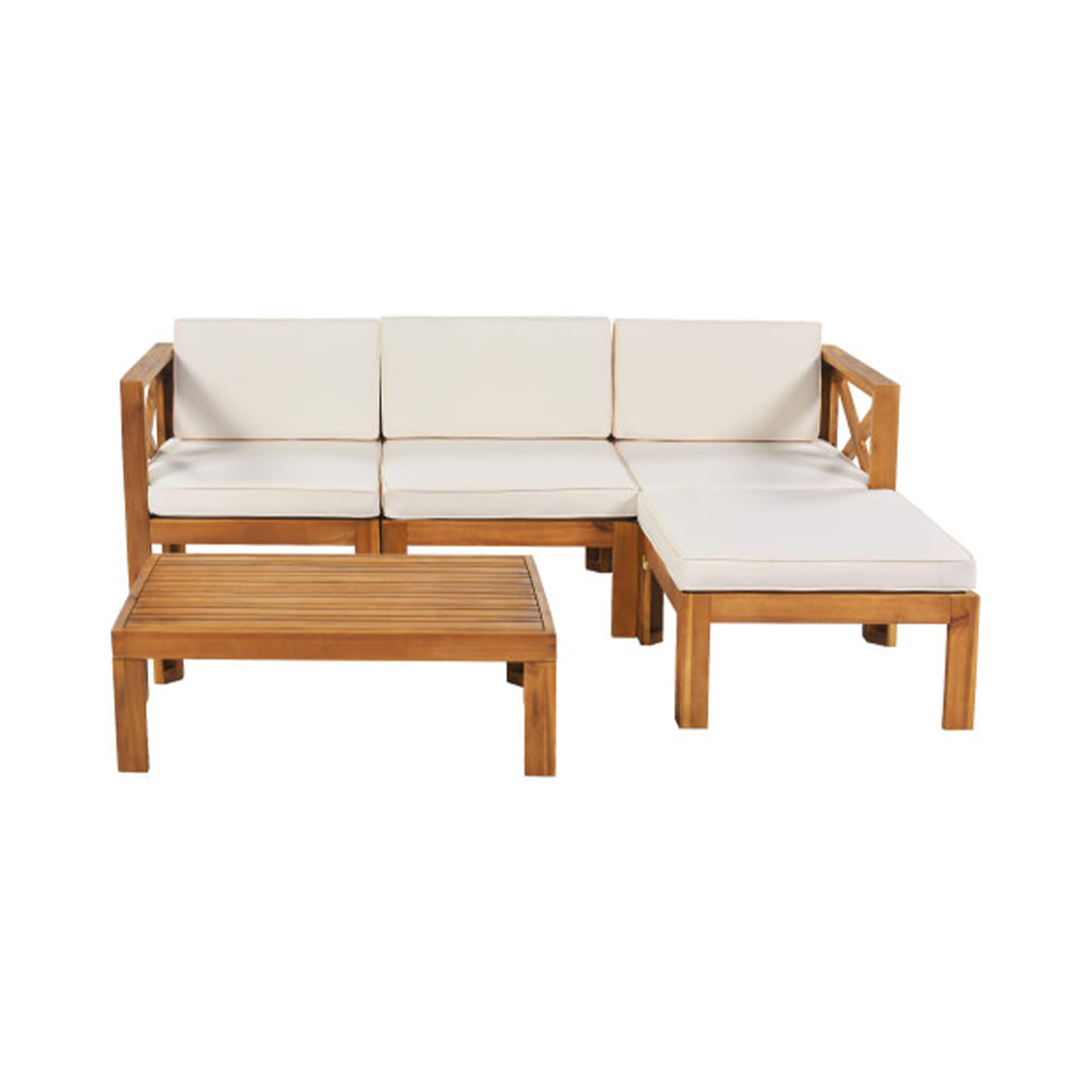 Alora 5-Piece Outdoor Patio Wood Sectional Sofa Set With Cushions (SAK31297) – SAKSBY WHOLESALE, view 19
