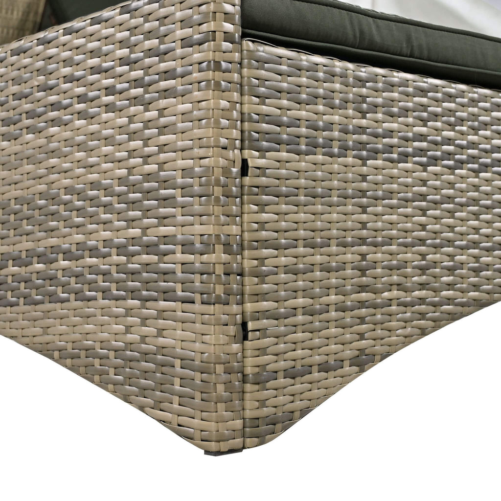 Alora Outdoor Rattan Patio Daybed With Adjustable Backrest, Canopy Roof, Storage Box And Cup Holders (SAK54220) – SAKSBY WHOL