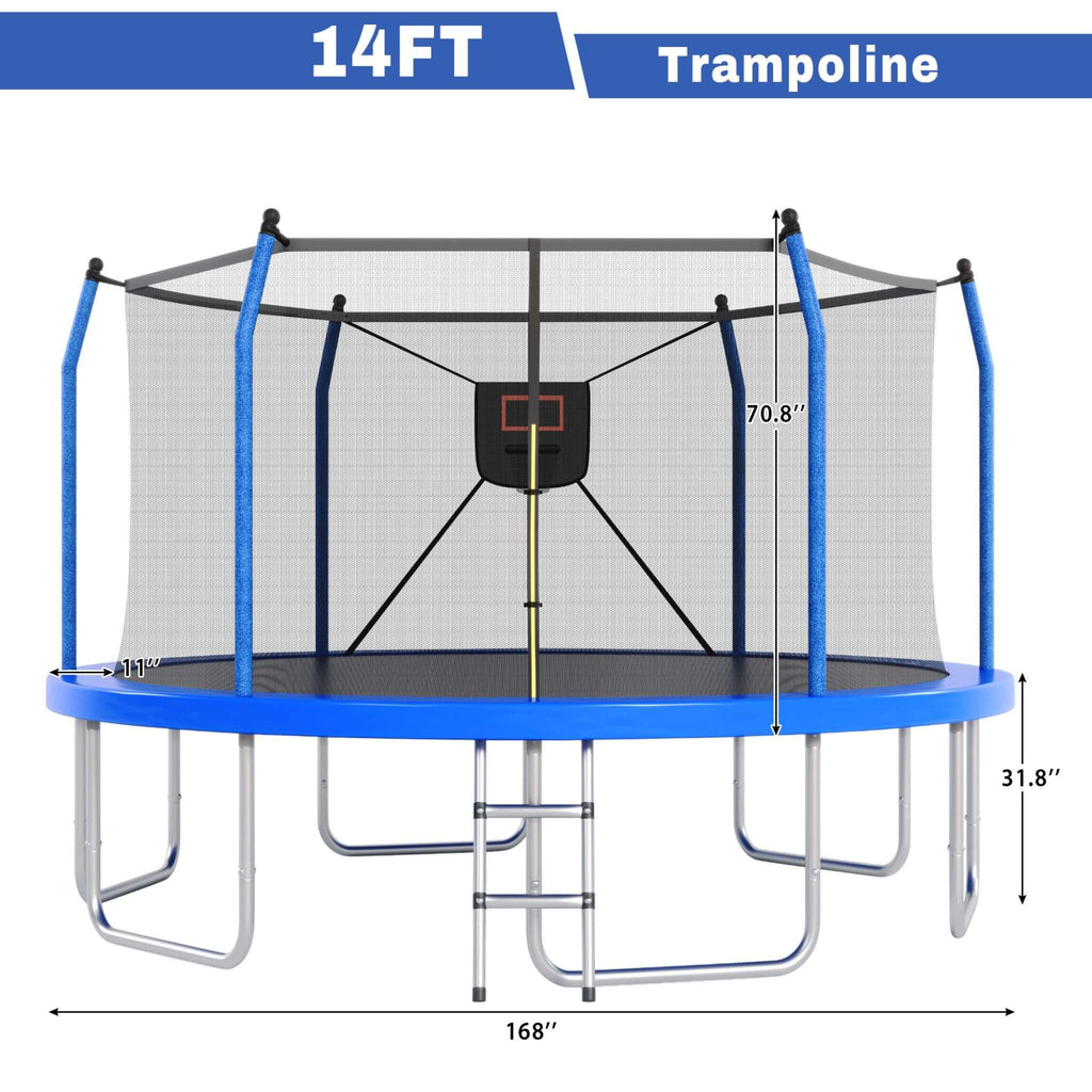 Outdoor Trampoline With LED Lights And Basketball Hoop (SAK69305) – SAKSBY WHOLESALE, view 9