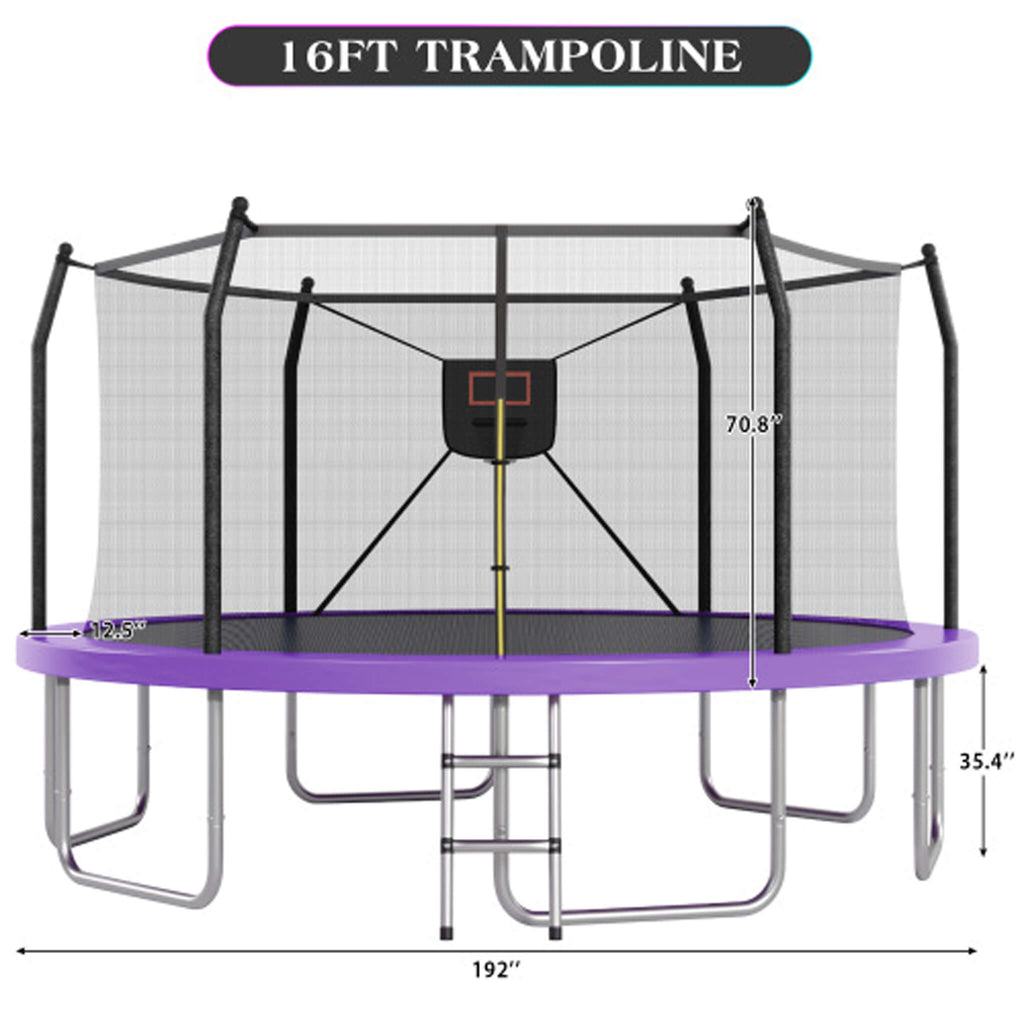 Outdoor Trampoline With LED Lights And Basketball Hoop (SAK69305) – SAKSBY WHOLESALE, view 12