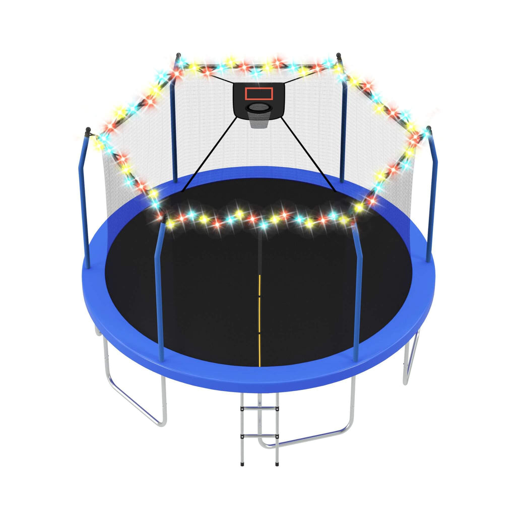 Outdoor Trampoline With LED Lights And Basketball Hoop (SAK69305) – SAKSBY WHOLESALE, view 8