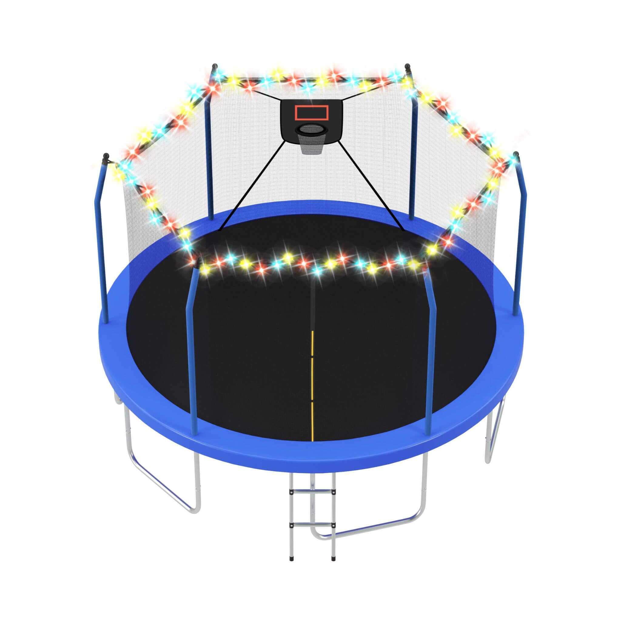 Outdoor Trampoline With LED Lights And Basketball Hoop (SAK69305) – SAKSBY WHOLESALE, view 8
