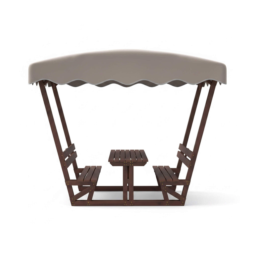 Alora Outdoor Waterproof Wood Picnic Table And Bench Set With Removable Canopy (SAK87135) – SAKSBY WHOLESALE, view 3